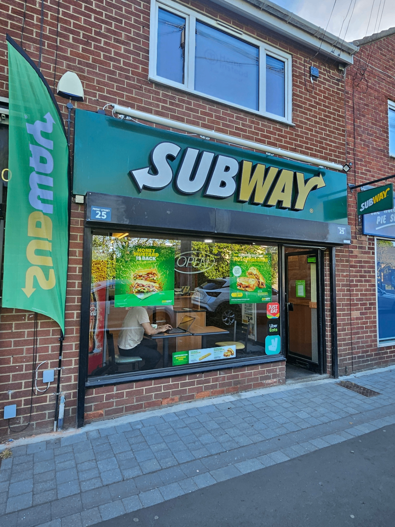 Completed Subway aluminium shopfront installation