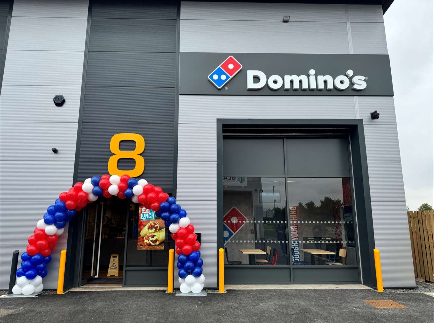 Completed commercial aluminium shopfront installation