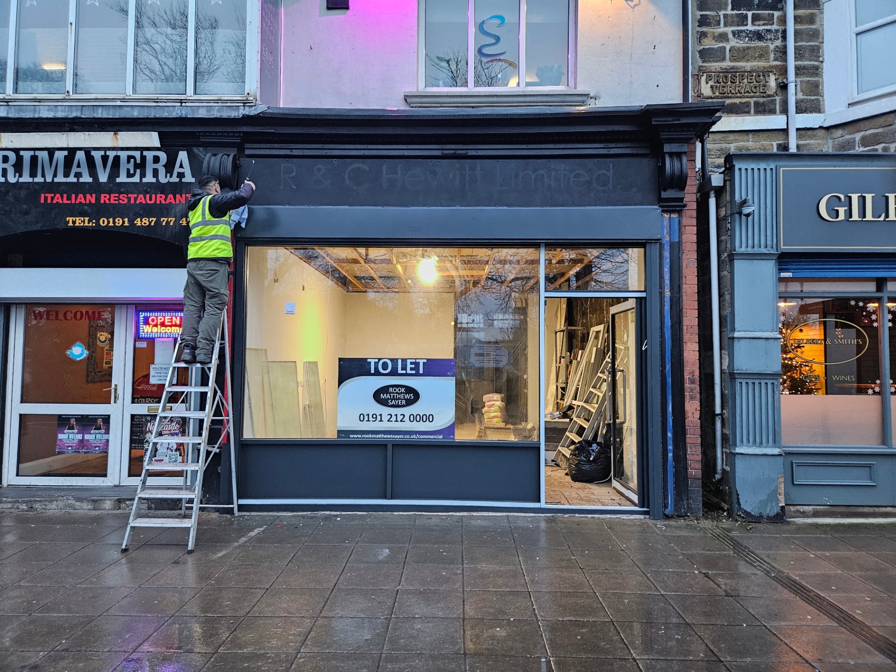 OJ Coffee Newcastle — aluminium shopfront and double door installation – Prestige Aluminium Systems
