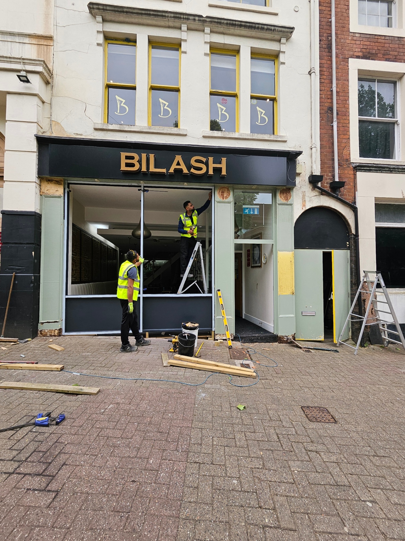 Bilash Wolverhampton — aluminium shopfront and entrance installation – Prestige Aluminium Systems